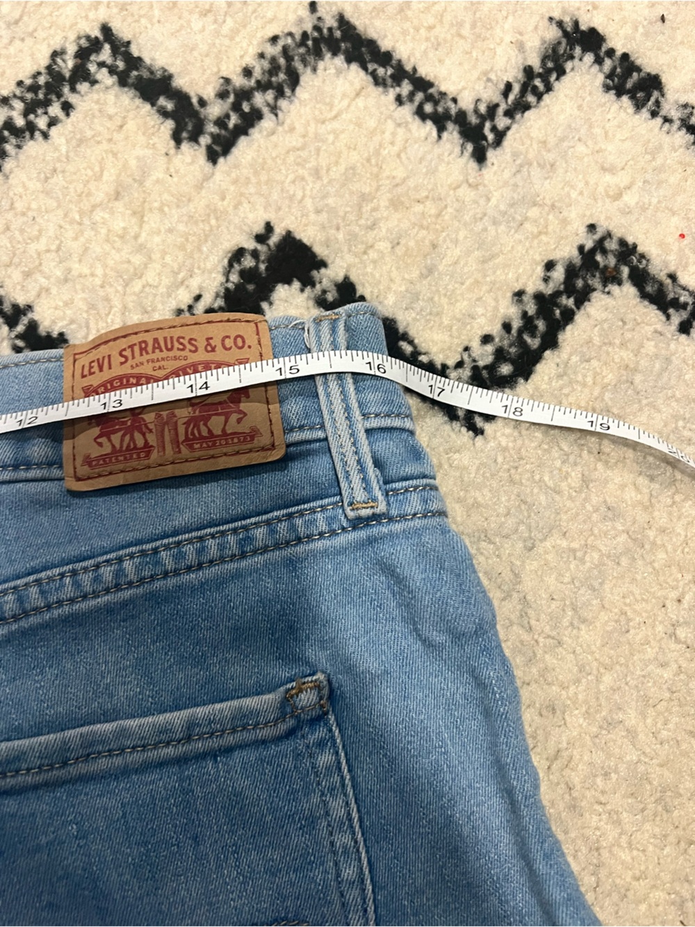 Levi's Light Blue Denim Jeans with Leather Patch